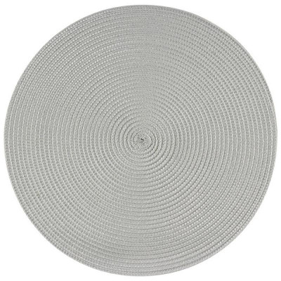 312363 Салфетка сервировочная плетеная PPW-01 d38см 'Рыжий кот' серебро