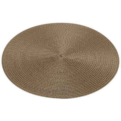 312365 Салфетка сервировочная плетеная PPW-03 d38см 'Рыжий кот' бронза-1