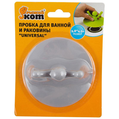 970060 Пробка для ванной и раковины 'UNIVERSAL' 'Рыжий кот'-4