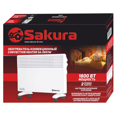 Конвекционный обогреватель SA-0651W 1800Вт-1