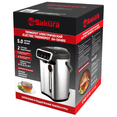 Термопот SA-1304BS Premium 5.0л сенс 5темп реж-1