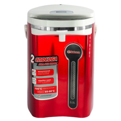 Термопот SA-1335R 5.0л бел/красн