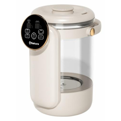 Термопот SA-1374W Premium 4,5л стекл. LCD сенсор 13темп замок таймер