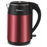 Чайник электр SA-2154MR (1.8) Premium красн металлик+черн
