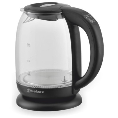 Чайник электр SA-2718DBK (1.7) стекл 5темп реж