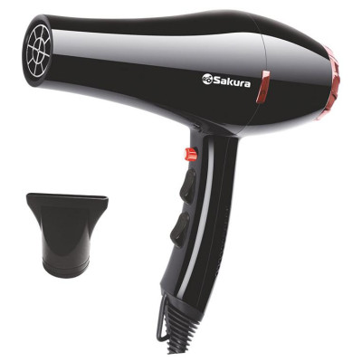Фен электро SA-4047BK Professional 2000Вт 3темп.режима 2 скор.холод.сушка