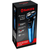 Бритва электрич SA-5420BL 3гол триммер влаж.бритьё USB