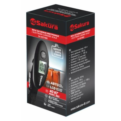 Весы багаж SA-6074BK элек черн-1