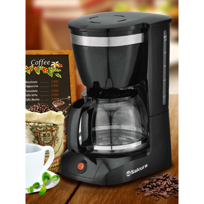 Кофеварка SA-6109BK 1,25л кап-1