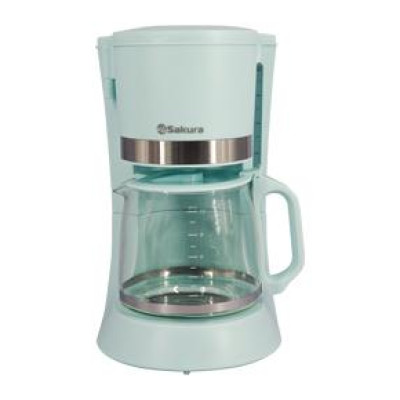 Кофеварка SA-6117BL 1.2л кап голуб.цв.