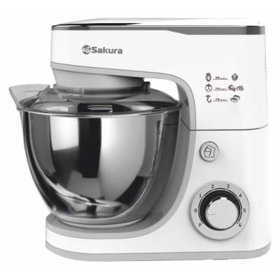 Миксер электр с чашей SA-6332W ELEGANT планетарный 1300Вт 5,0 л 6скор+Турбо