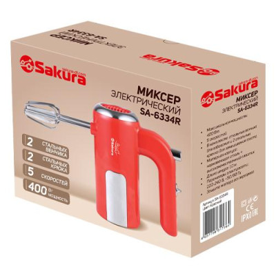 Миксер электр SA-6334R 400Вт 5скор-1