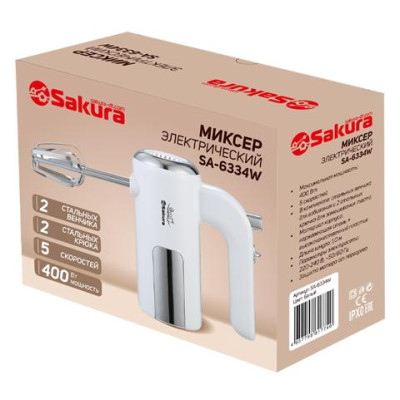Миксер электр SA-6334W 400Вт 5скор-1