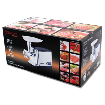 Мясорубка SA-6419BK Premium 2000Вт реверс-1