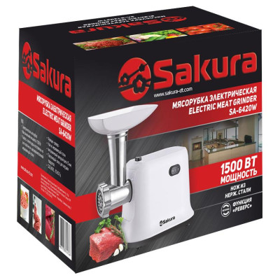 Мясорубка SA-6420W 1500Вт реверс-1