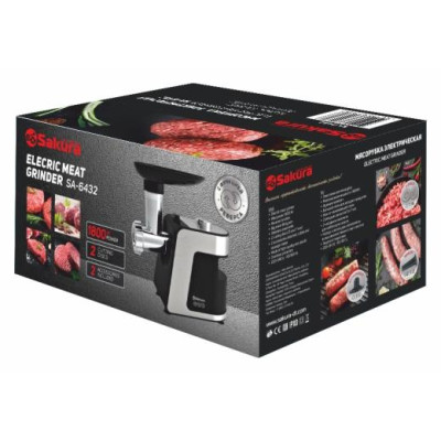 Мясорубка SA-6432 1800Вт реверс, + компл нас-1