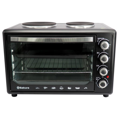 Духовка электро SA-7002HBK 3600Вт 48л 2конф черн-2