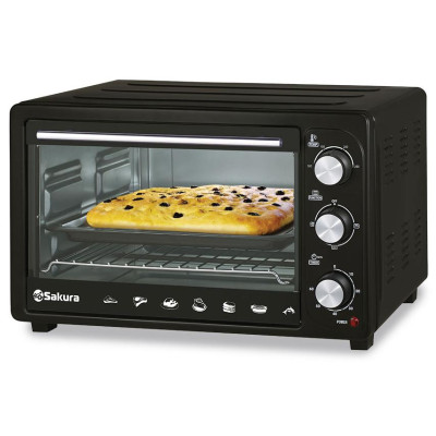 Духовка электро SA-7025B 1500Вт 30л таймер черн-1