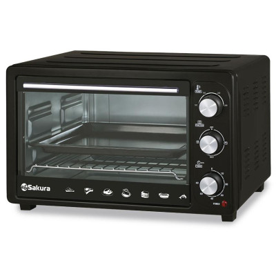 Духовка электро SA-7025B 1500Вт 30л таймер черн