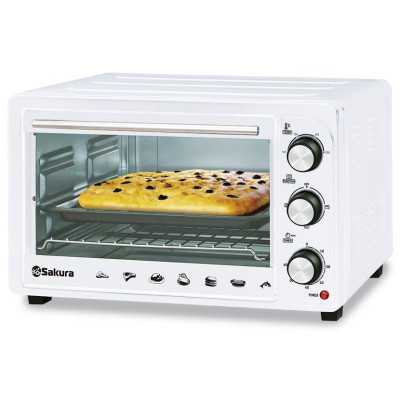 Духовка электро SA-7025W 1500Вт 30л таймер бел-1