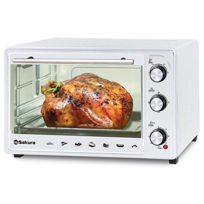 Духовка электро SA-7026W 1800Вт 48л таймер бел-1