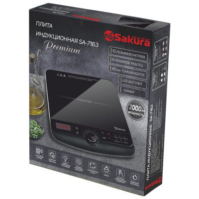 Плитка индукц SA-7163 Premium 1конф стеклокерамика-1