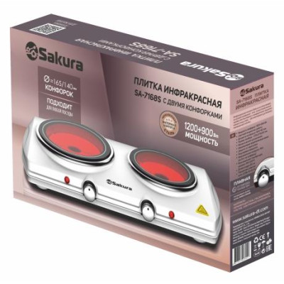 Плитка инфракрасн SA-7168S 2конф стеклокерамика-1