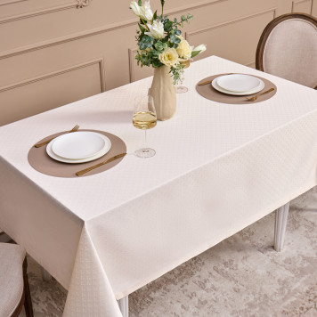 Скатерть 145х180см шампань евроуголок 100% полиэстер SANTALINO 805-027-2-7