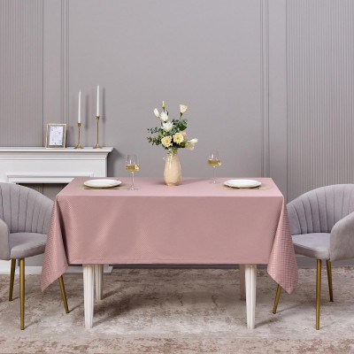 Скатерть 145х220см серый теплый евроуголок 100% полиэстер SANTALINO 805-028-21