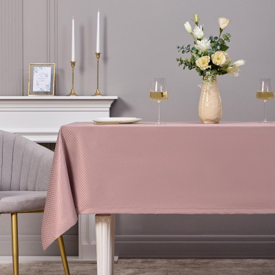 Скатерть 145х220см серый теплый евроуголок 100% полиэстер SANTALINO 805-028-21-5