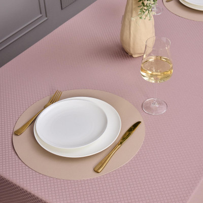 Скатерть 145х220см серый теплый евроуголок 100% полиэстер SANTALINO 805-028-21-7