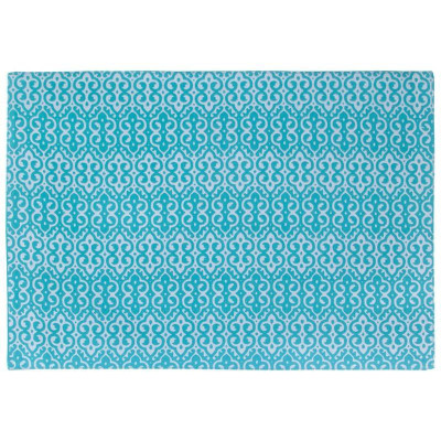 Плейсмет " ДЕКО" 33*48см цвет: голубой/серебро, 100% хлопок SANTALINO 828-130-1