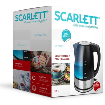 Чайник SCARLETT SC-1020 черный-6