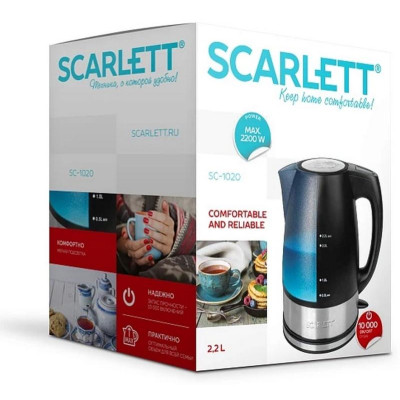 Чайник SCARLETT SC-1020 черный-6