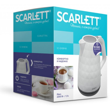 Чайник SCARLETT SC-EK 18 P49 белый-3