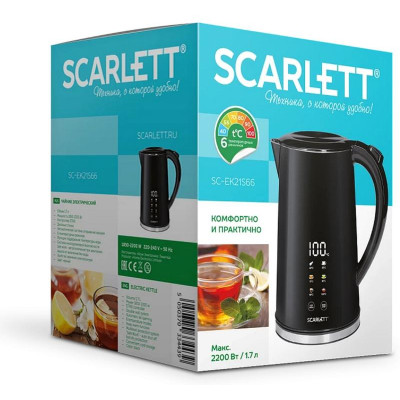 Чайник SCARLETT SC-EK 21 S66 черный-4