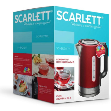Чайник SCARLETT SC-EK 21 S77 красный-6