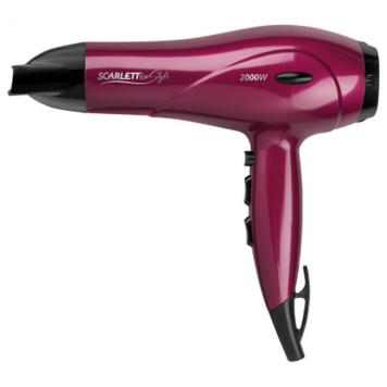 Фен SCARLETT SC-HD 70 I67 малиновый с черным TOP STYLE-1