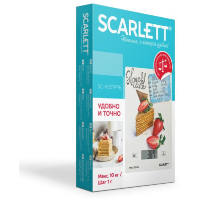Весы кухонные SCARLETT SC-KS 57 P76 медовик-2