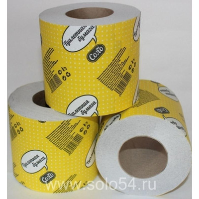 Бумага туалетная 'Соло', 1сл, 28м, на втулке