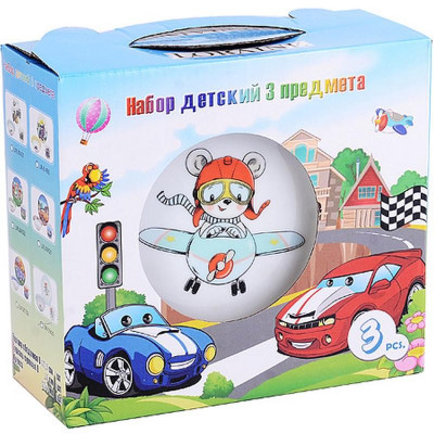 Набор детский 3 предмета ' Мишка-пилот' LR 31430-3