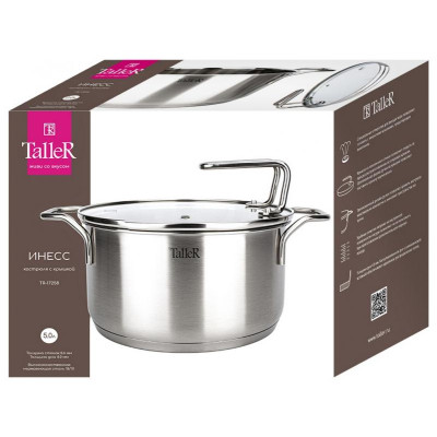 Кастрюля Taller TR-17258 (5.0л) Инесс-4
