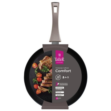 Сковорода глубокая Taller TR-44073 (28см, б/крышки) Комфорт-4