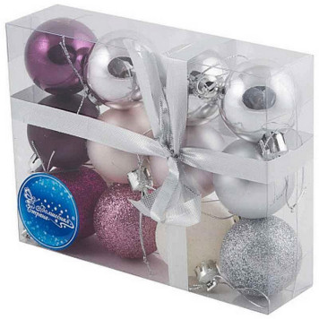 001273 Набор шаров 'Жемчуг' d4см (12шт)-1