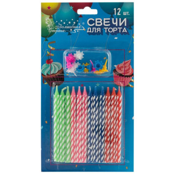 007146 Свечи для торта 'Волшебная страна' (12шт)