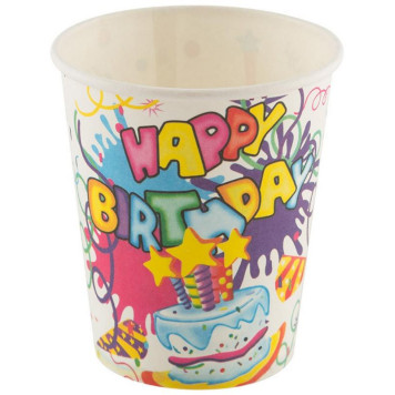 007147 Набор бумажных стаканов 'Happy Birthday' Волшебная страна (6шт)