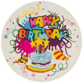 007148 Набор бумажных тарелок 'Happy Birthday' Волшебная страна 18 см (6шт) 007148 Набор бумажных тарелок 'Happy Birthday' Волшебная страна 18 см (6шт)