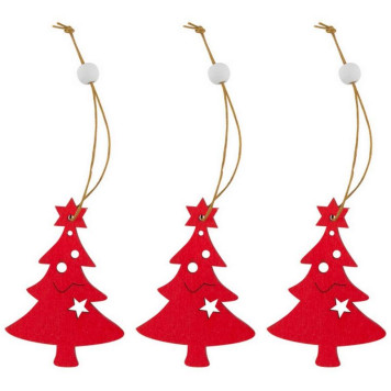 007617 Украшение декоративное 'Елка' (3шт)