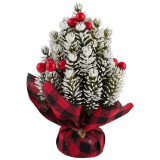 007635 Украшение декоративное 'Елка заснеженная в букете'