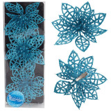 007793 Украшение декоративное 'Цветок' (3шт) цвет синий